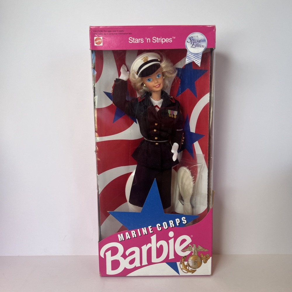 1991 Stars N Stripes Marine Corps Barbie #7549 Special Edition NRFB Mattel